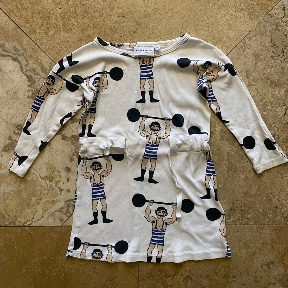 Bobo Choses dress strong man girls 92/98 organic cotton